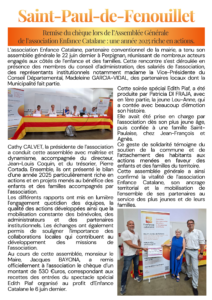 Lire la suite à propos de l’article Soirée à Saint Paul de Fenouillet : Remise de chèque lors de l&rsquo;Assemblée Générale du 22 juin 2026