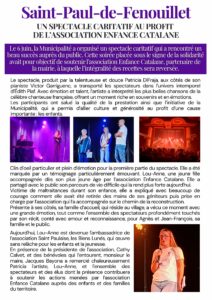Lire la suite à propos de l’article 6 juin 2026 – « Je t&rsquo;ai dans la peau » Spectacle Edith Piaf au profit de l&rsquo;Association